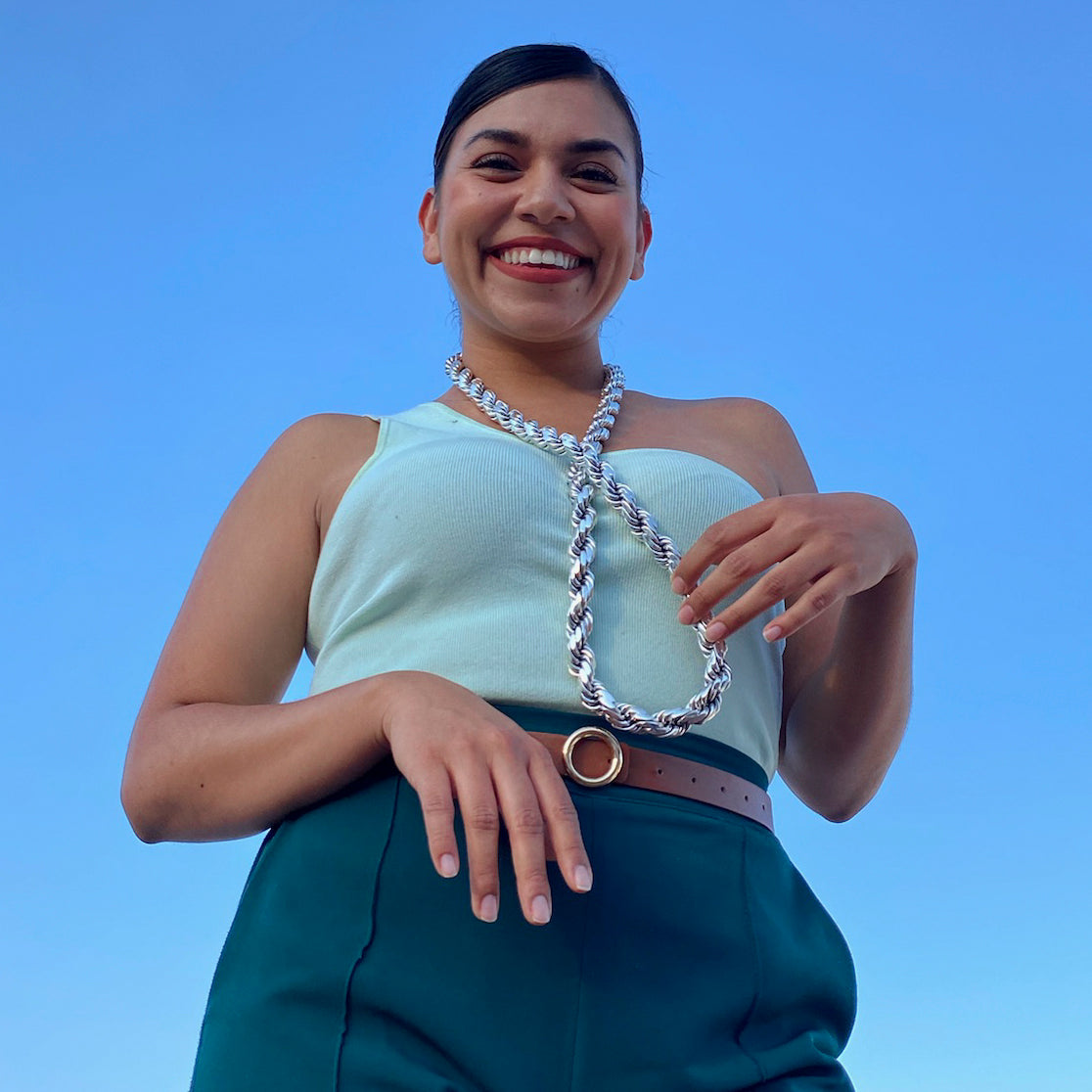 Cadena Santa Anna Diamante 15mm - 44 pulgadas